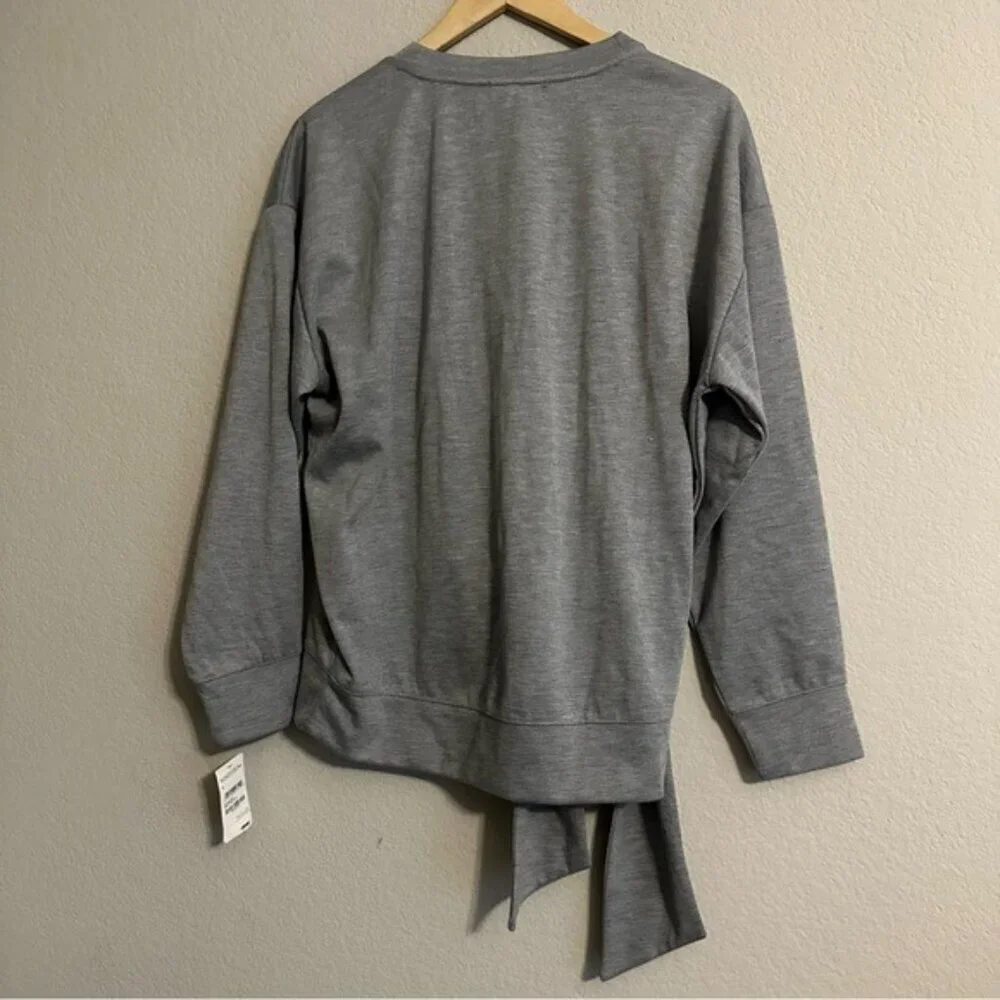Trouvé Gray Women's Sweater with Tie Detail Size Small NWT - Picture 4 of 11
